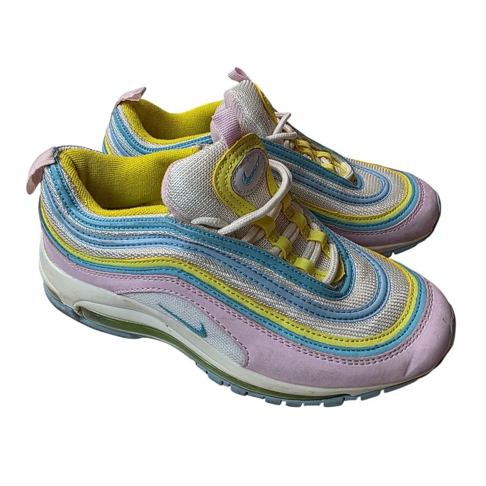 Nike Air Max 97 Pastel‎ Pink Blue Yellow Sneakers BB7898-123 Womens 6.5 W2